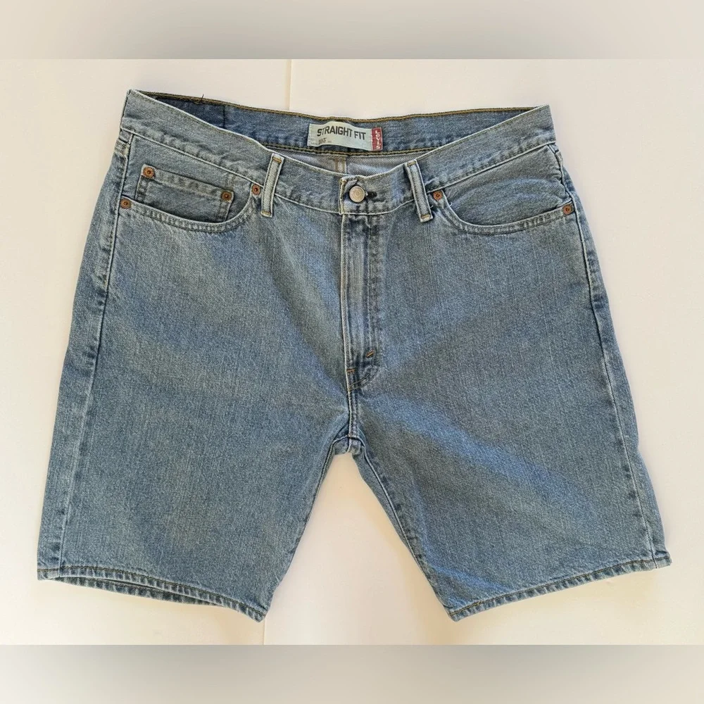 Levi’s 505‎ Straight Fit Denim Shorts Light Wash 38 USA Classic